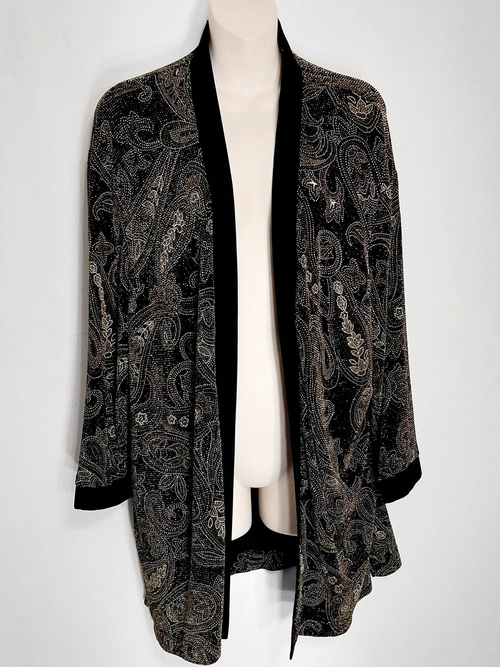 🔵BOGO FREE🔵Lady Dorby Open Front Cardigan Kimono Topper Sparkly Sz 18W